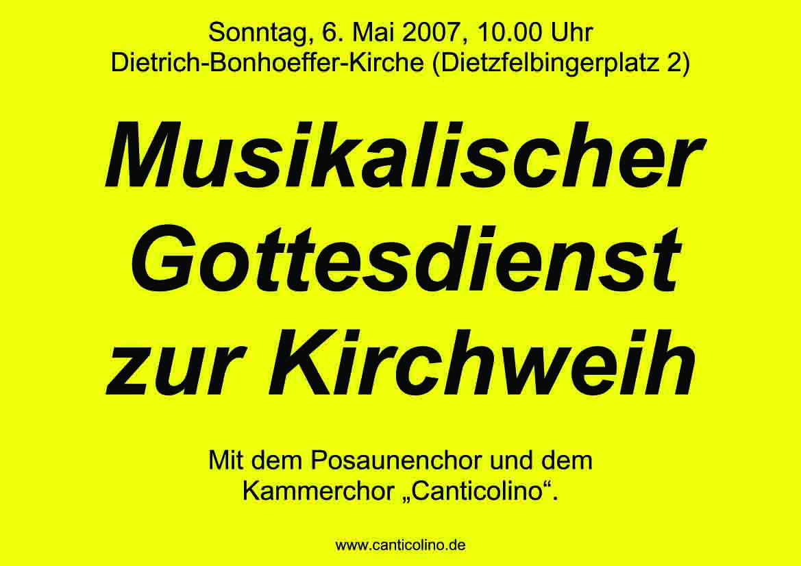 Plakat vom 6. Mai 2007